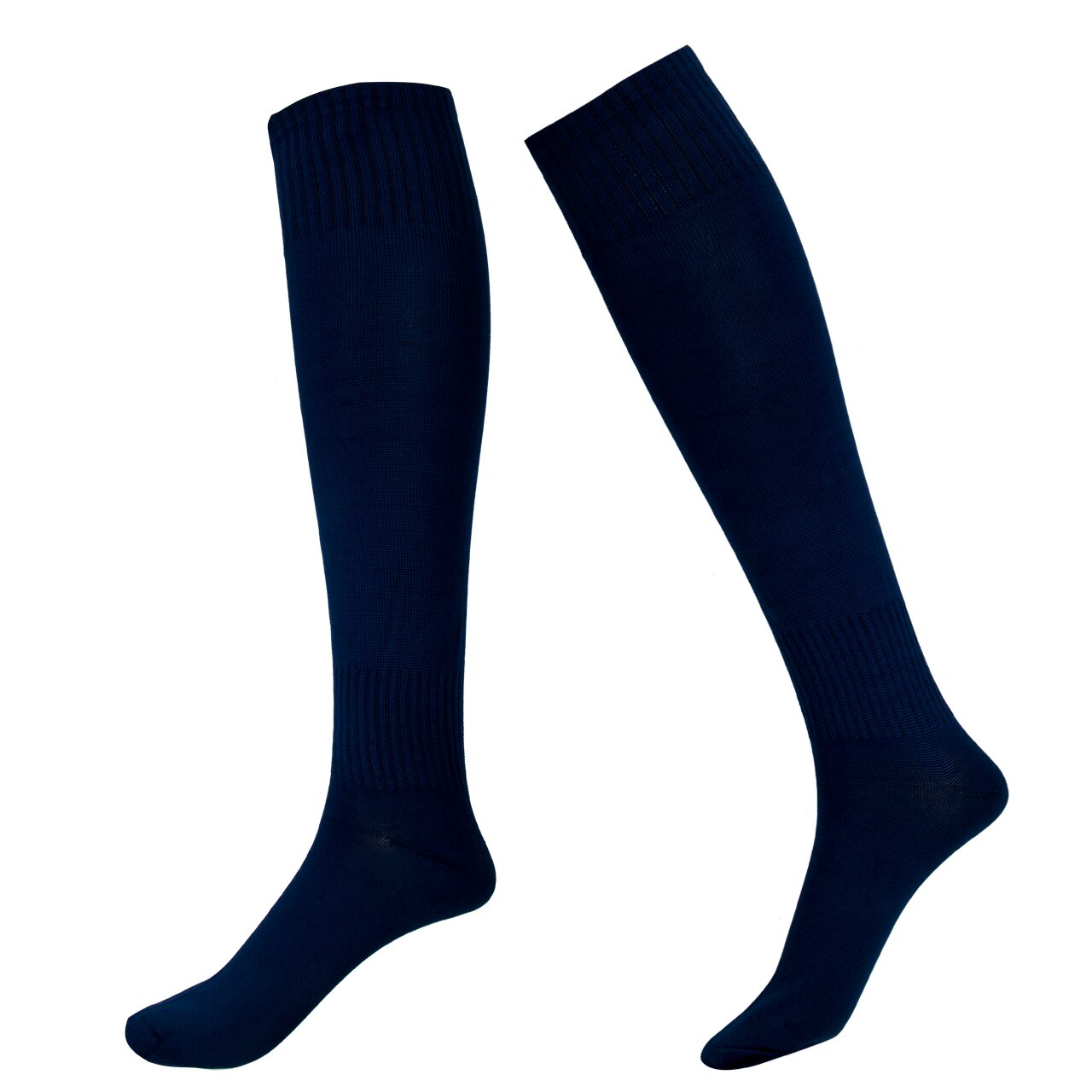 Calcetines de fútbol para niños, calcetín de fútbol para hombre, calcetines largos por encima de la rodilla, calcetín alto de béisbol y Hockey: Dark Blue