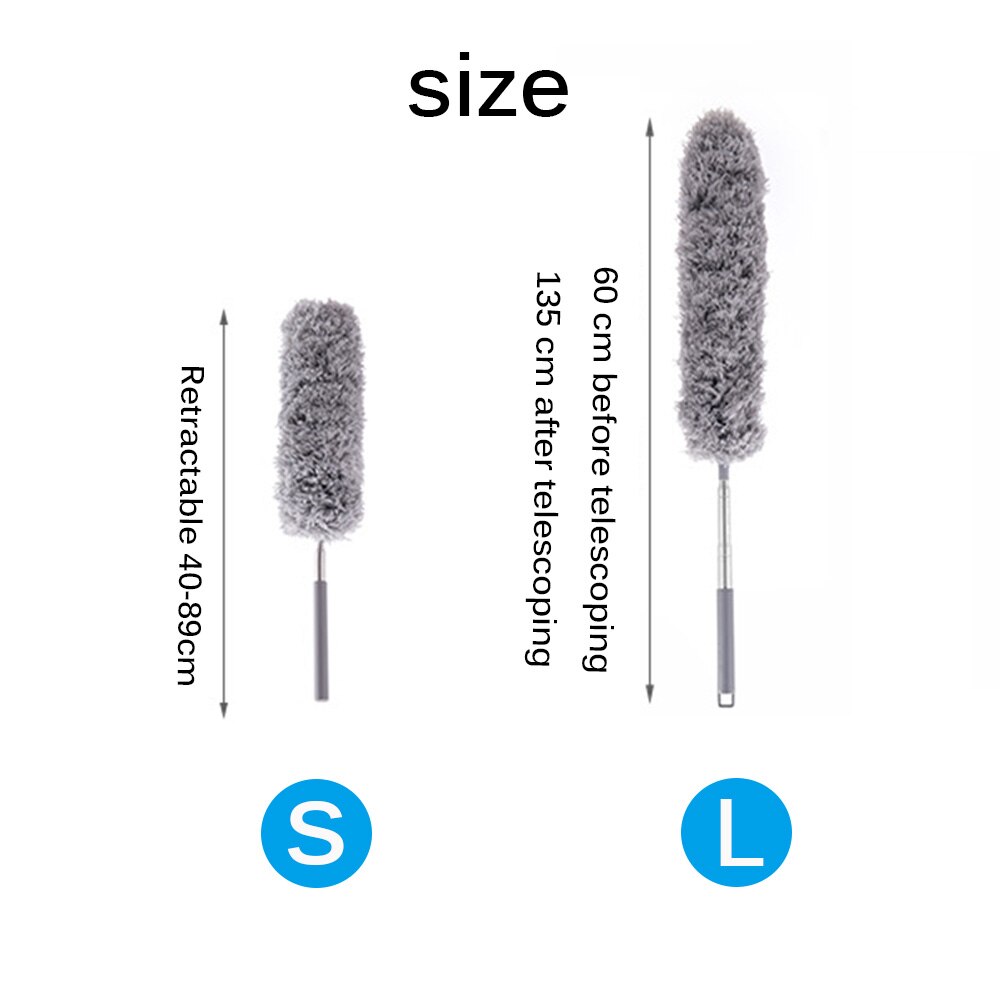 Feather Duster Extension Pole Extra Long Telescopic Dusters Cobweb Duster Bendable Head Cleaning Blinds Roof Ceiling Fan Car