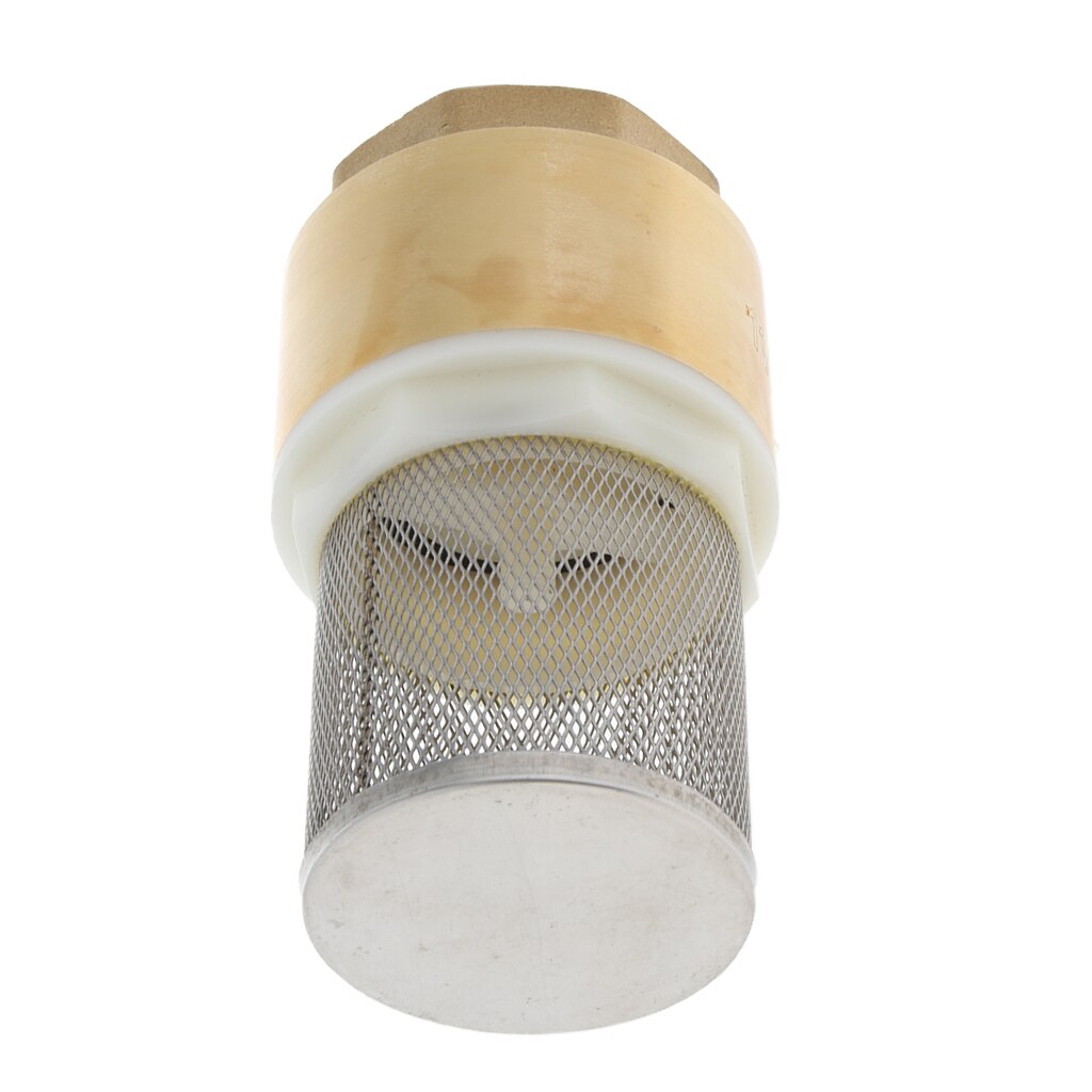 1-1/2'' Solid Brass One Way In-line Check Valve Water Gas Non-return Check Valve with Strainer Brass Foot Valve