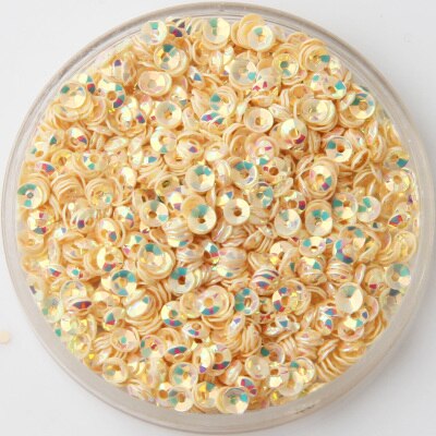 500g/- pack 3mm koppar glittrande färg lösa paljetter paljetter sömnad bröllopspysselplagg skor väska nagelkonsttillbehör: Beige
