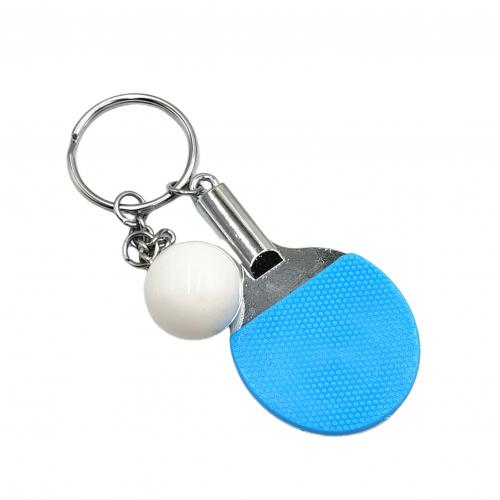 2 Stuks Sport Ping Pong Tafeltennis Bal Badminton Bowling Bal Sleutelhanger Sleutelhanger Sleutelhanger Sleutelhanger Souvenir: Blue