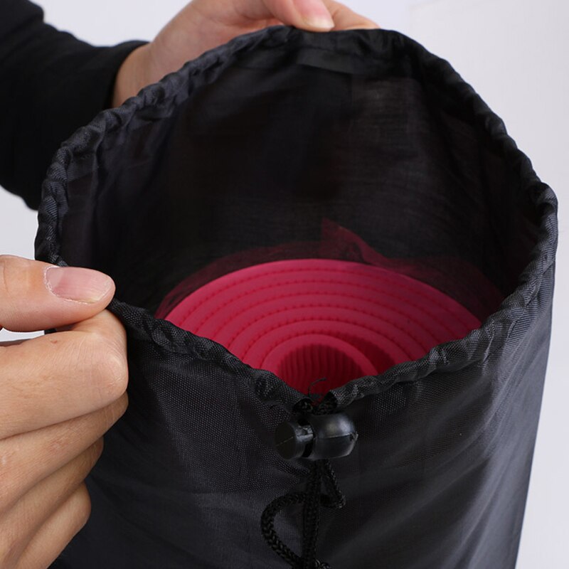 Tragbare yogamattentasche aus nylon mit netzeinsatz in der mitte, pilates-tragetasche, sporttasche, waschbar, verstellbarer gurt, leichte sporttasche, einfach zu tragen