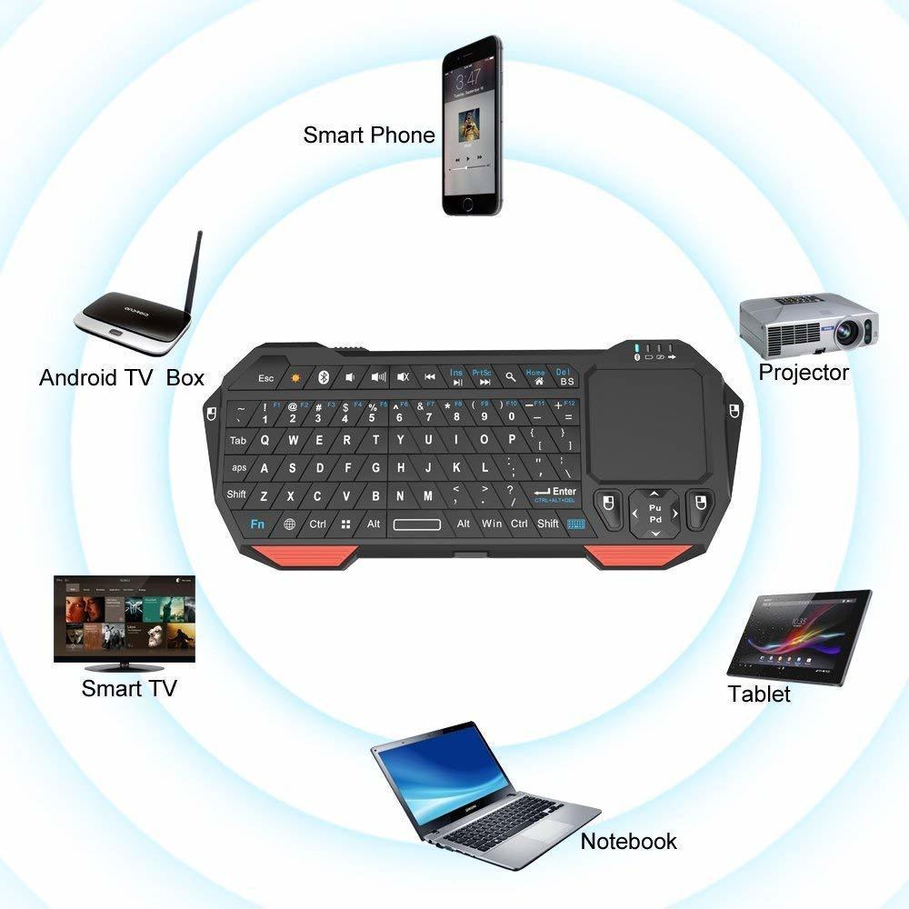 Jelly Comb – clavier sans fil Bluetooth 3.0, avec pavé tactile, pour Smart TV, ordinateur Portable, compatible avec windows IOS, système Android