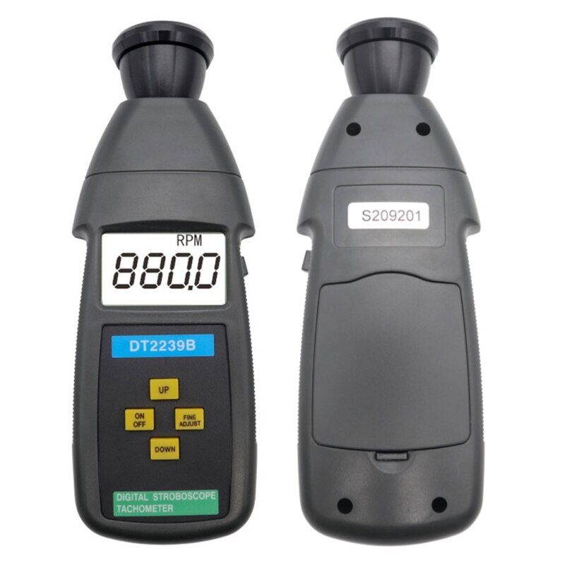 DT2239B Digital LCD Non-Contact Flash Stroboscope Tachometer Photoelectric