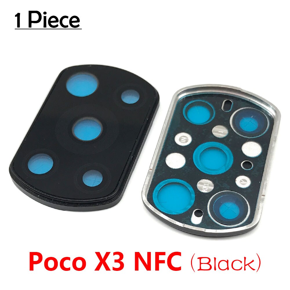 Poco X3 Hinten Zurück Kamera Glas Objektiv Mit Rahmen Für Xiaomi POCO X3 NFC Globale Ausführung / Poco X3/poco M3 praktisch Reparatur: mit Rahmen Schwarz