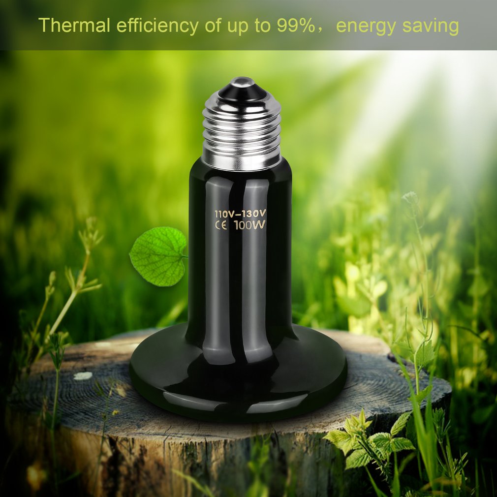 110V-130V Mini Base Appliance Lamp nfrared Ceramic Socket Natural Glow Heater Emitter Reptile Heat Light Pet Brooder Bulb