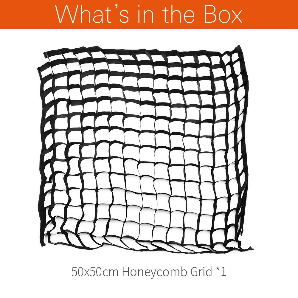 Godox 50*50cm 20*20 " honeycomb gitter firkantet net reseau grid til godox s-type softbox (kun gitter)