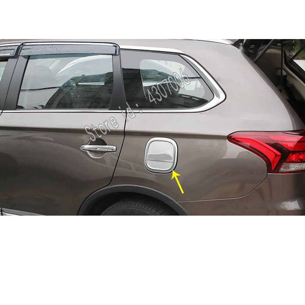 Autosticker gas/brandstof/olie tank afdekkap abs chrome lamp frame trim onderdelen 1 st voor mitsubishi outlander