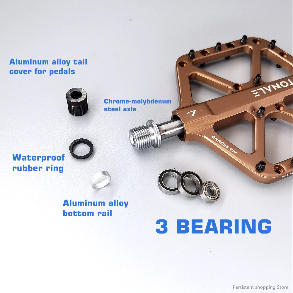 2025 Neue ultraleichte Mountainbike-Pedale, CNC-Aluminiumlegierung, poliert, 3-Lager-Pedale, MTB, Dirt Bike, rutschfeste Fahrradpedale