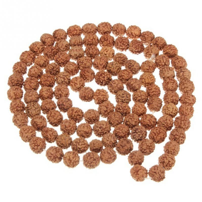 Offre spéciale naturelle Rudraksha Japa Mala 108 + 1 perle hindou prière méditation bouddhiste pour la méditation pratique Bracelet