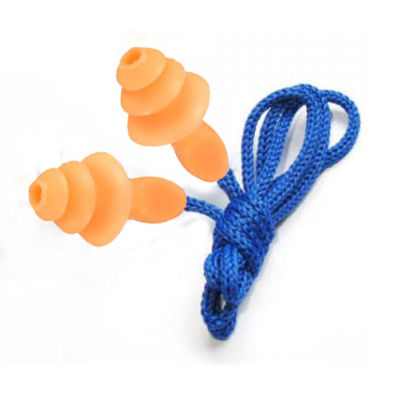 de 5 uds. De tapones de silicona con cable blando auténtico para los oídos, reducción de ruido, tapones para los oídos de árbol de Navidad, orejeras protectoras DC88