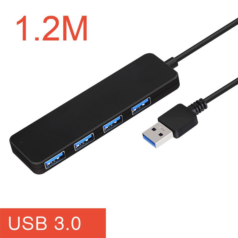 KuWFi USB Hub Met 4 Poorten Usb Externe Splitter Met Micro Poort Opladen Voor Computer Accessoires Imac Laptop USB Hub adapter: USB3.0 Cable 120cm