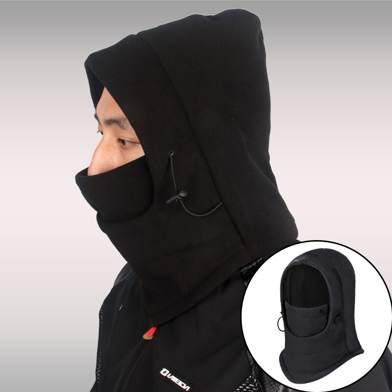 Termisk fleece balaclava hatt hettehals varmere vintersport ansiktsmaske til menn ski sykkel motorsykkel hjelm beanies maskert hette