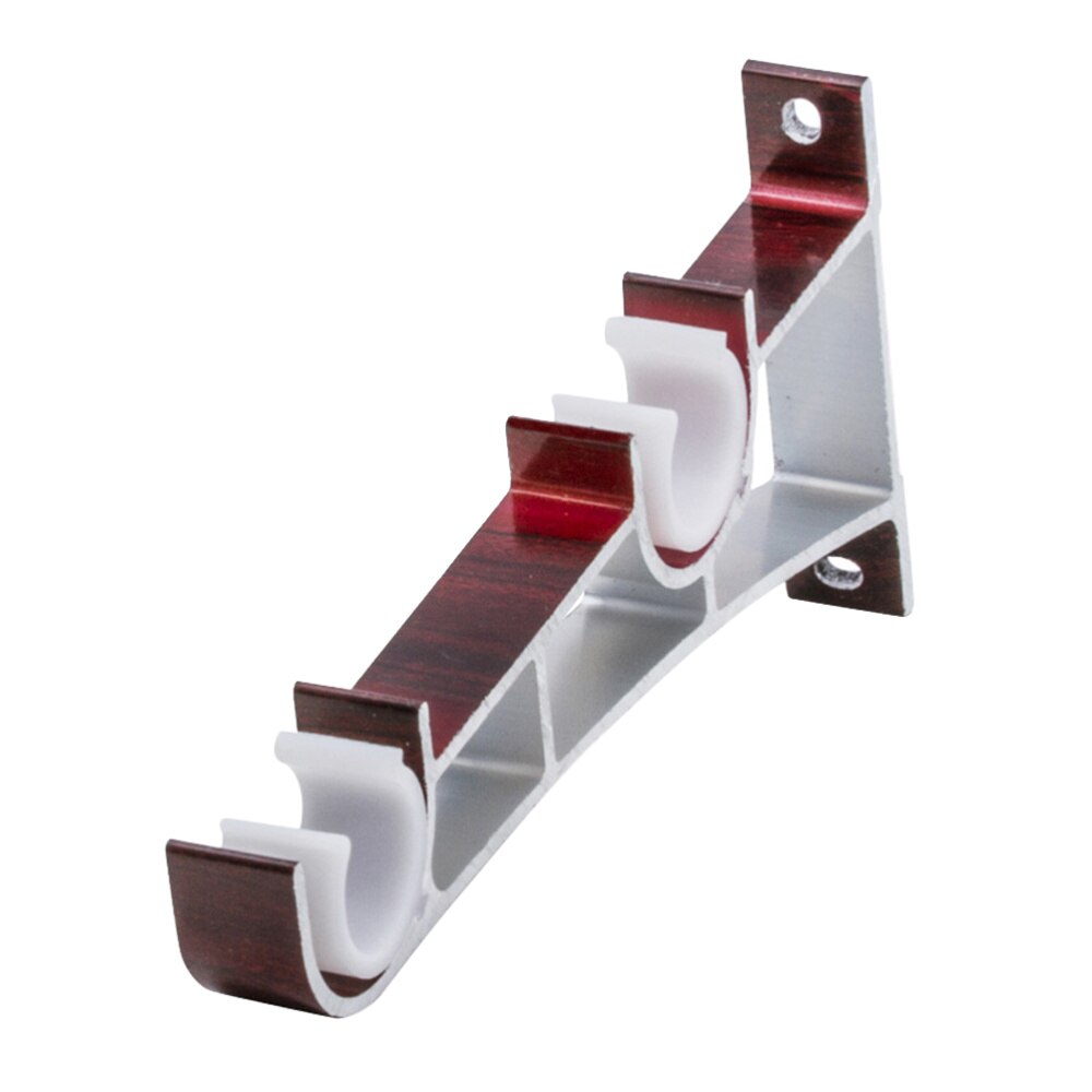 2PCS Curtain Fittings Aluminum Alloy Double Bracket Fish Type Double Code Curtain Rod Bracket