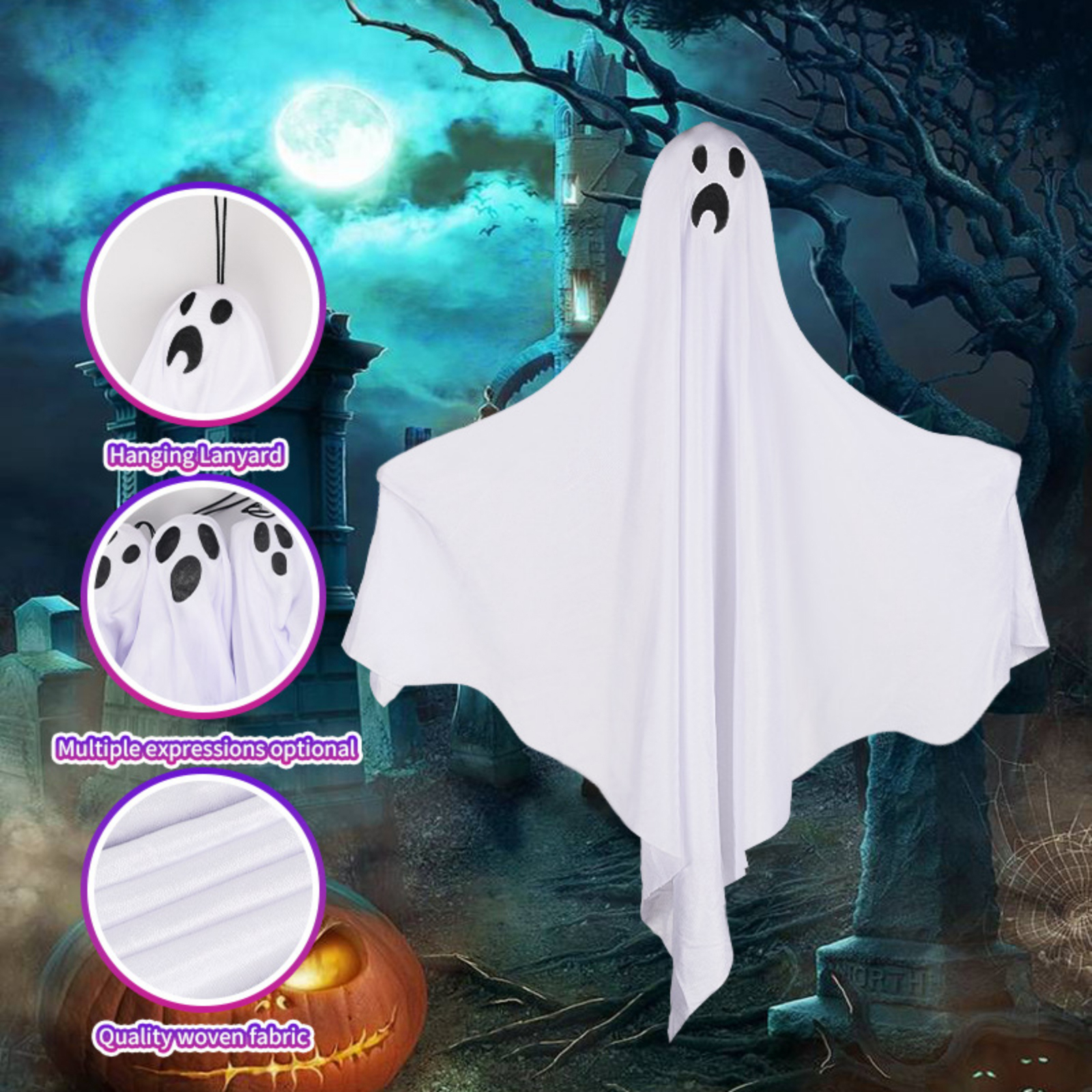 Halloween Horror Atmosfære Dekorasjon Gård Veranda Flere Uttrykk Innendørs Utendørs