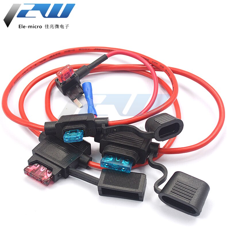 Fuse socket car with medium and small waterproof fuse box, car modified fuse with cable