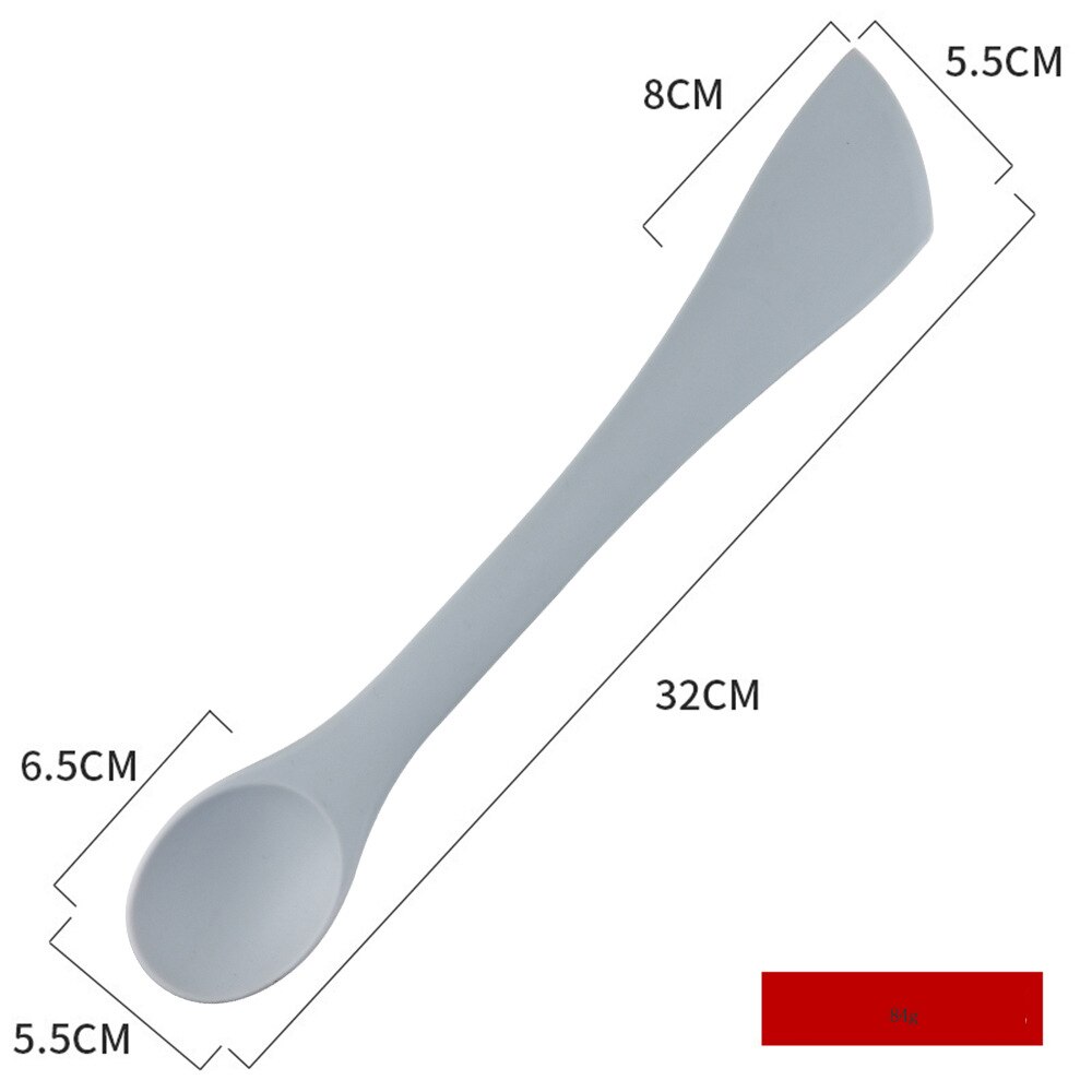 Siliconen Een Stuk Spatel Bakken Dubbele Kop Dual-Purpose Siliconen Spatel Mes Schop Keuken Slagroom tool: 7