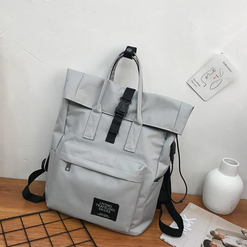 Rygsæk kvinder rygsæk laptop kvindelig rejse skuldertasker rygsæk mochilas kvindelig mumie taske feminina tasker: Grå