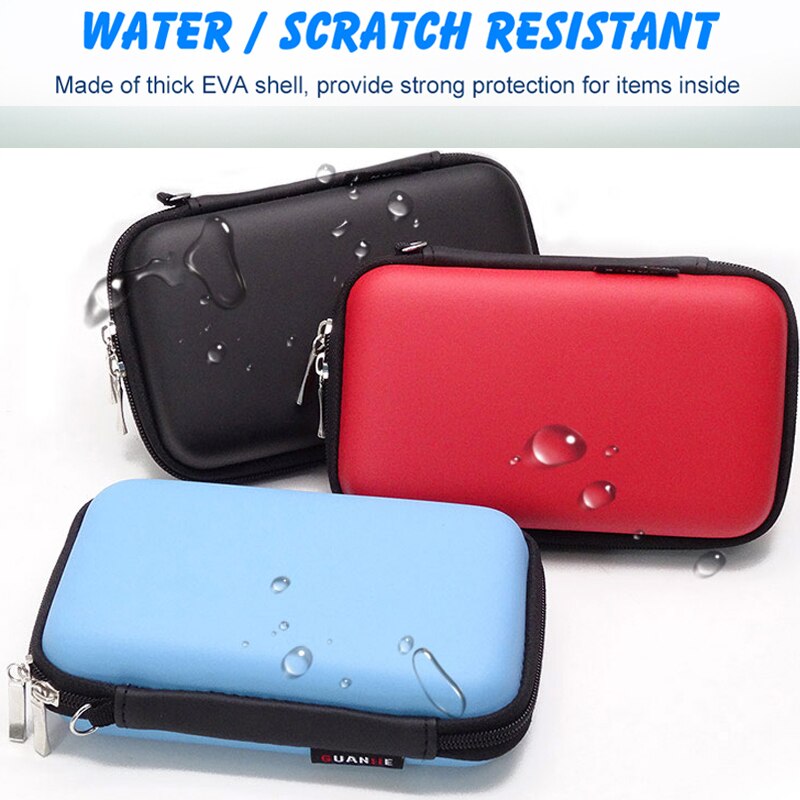 Carrying Protection Storage HDD hard drive Bag for 2.5" hdd enclosure hard drive case power bank SD/TF card data cable earphone