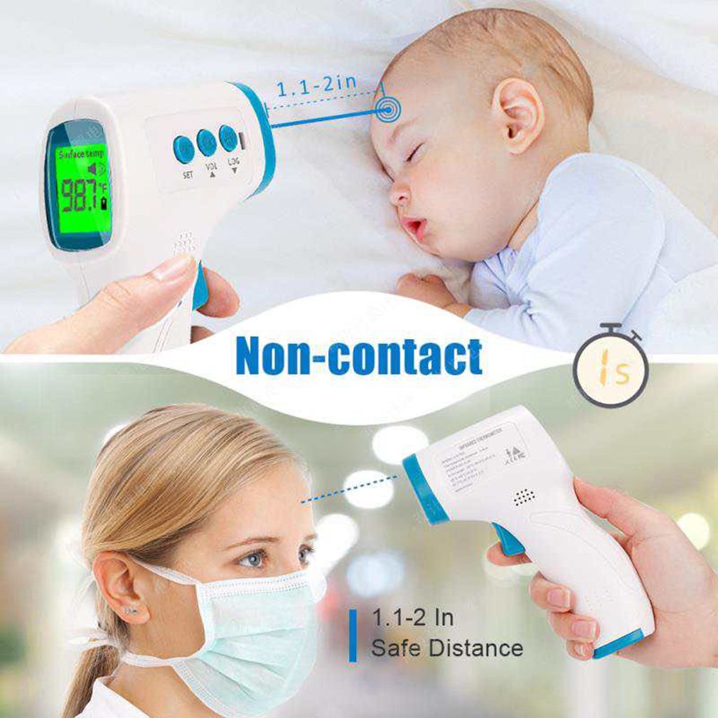 Instock! Contactloze Temperatuurmeting Apparaat Multi-Functionele Digitale Thermometer Infrarood Voorhoofd Termometer Tool