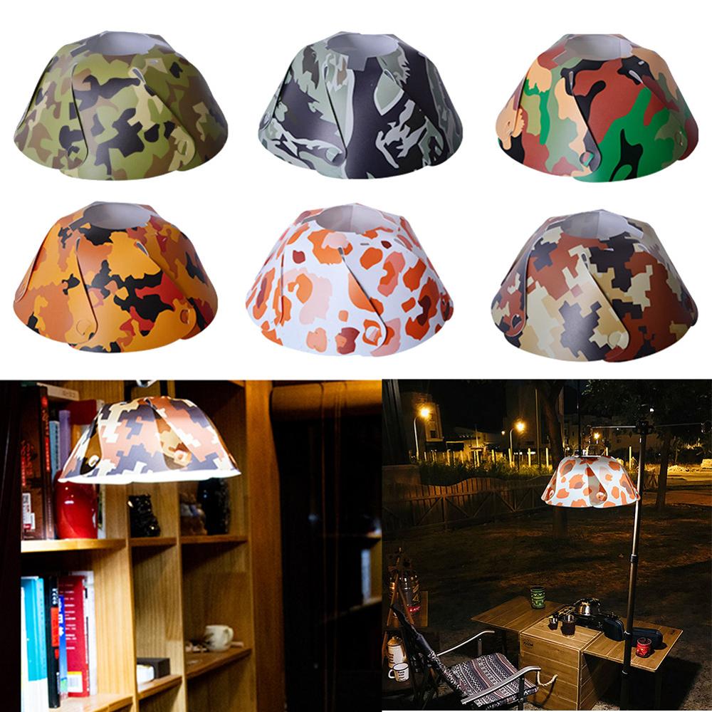 Camouflage Pvc Tent Lantaarn Schaduw Kegel Lamp Hood Cap Outdoor Camping Wandelen Voor Familie Outdoor Camping Accessoires