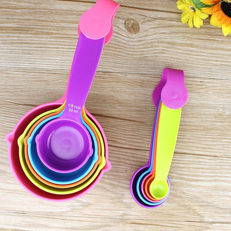 5 Pcs Plastic Multicolor Maatlepels Kleurrijke Suiker Taart Patisserie Bakken Tools Draagbare Keuken Gadgets Cook Accessoires