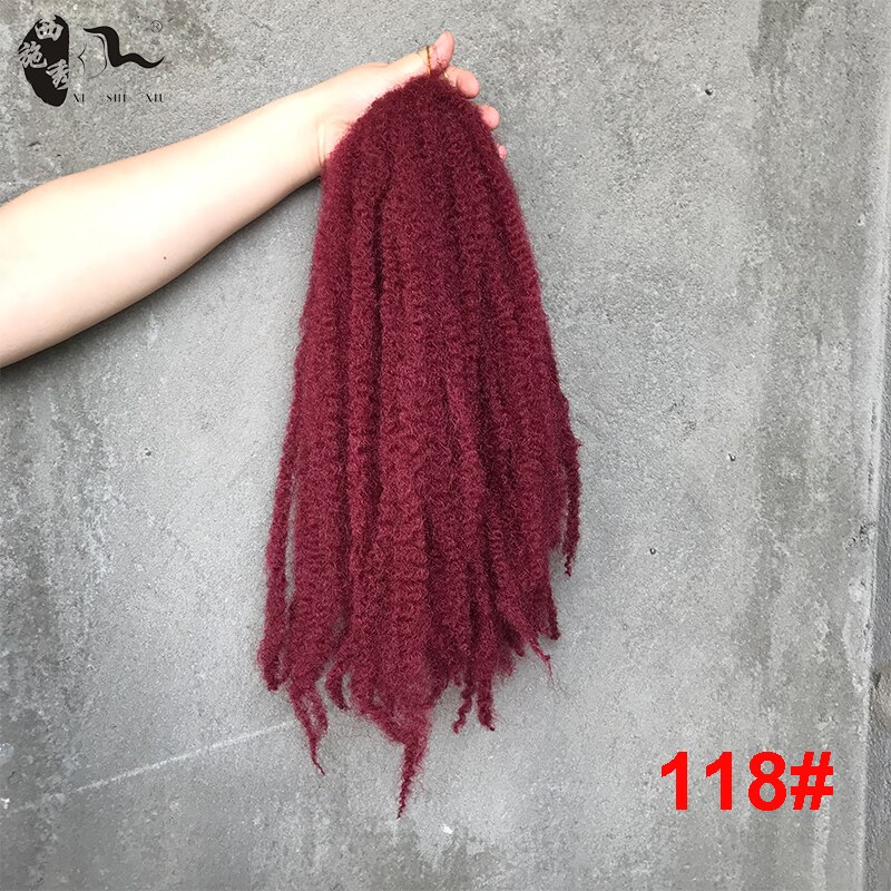 Syntetiskt fläthår 1 st/lot afro marley hair crochet diy flätor frisyrförlängning hög temperatur 18 & #39 ;& #39 ; xishixiuhair: 118
