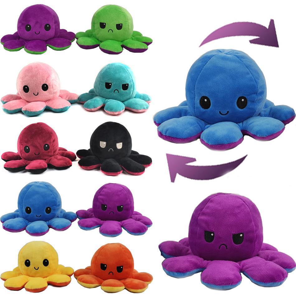 Flip two-sided Octopus Plush Stuffed Doll Toy