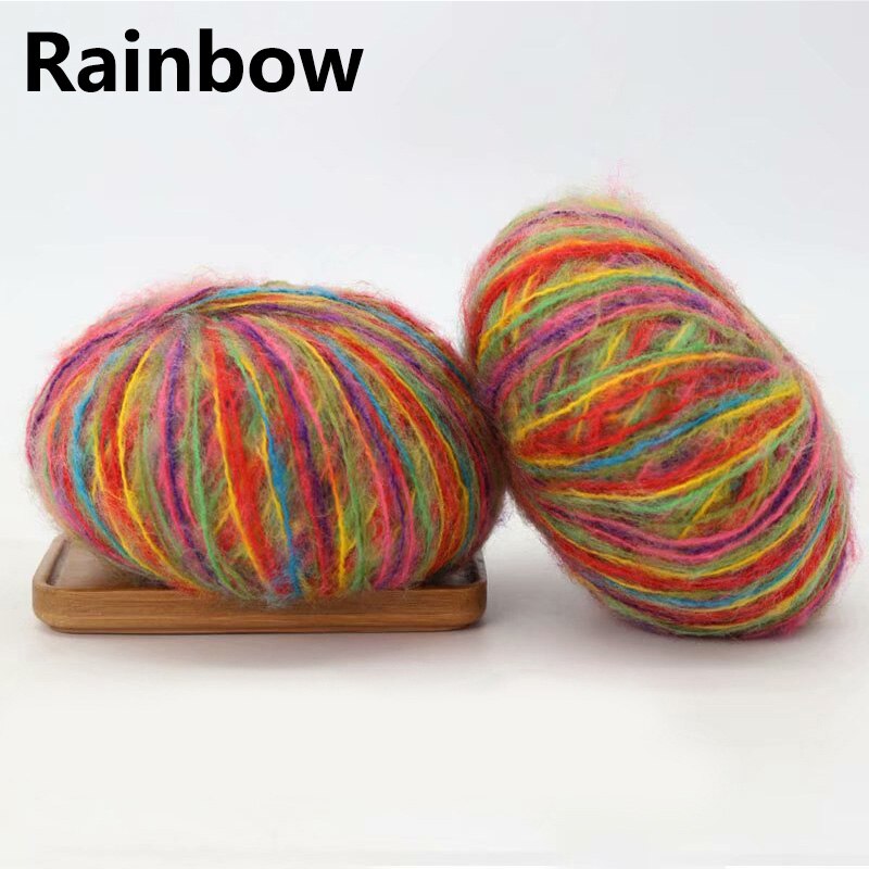 25g 14 couleurs fil de laine coloré pour tricoter Segment teint 1 brin à la main fils au Crochet pour tricoté chapeau écharpe pull: 9