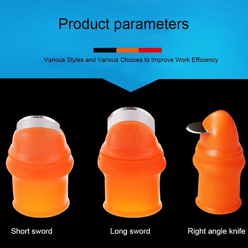 Silicone Thumb Knife Finger Protector Vegetable Harvesting Knife Plant Blade Scissors Cutting Rings Garden Gloves
