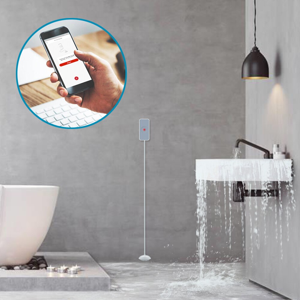 Zigbee Smart Water Leak Sensor Water Overflow Detector Smart Home Alam System Work with Home Assistant HASS Zigbee2mqtt Mqtt