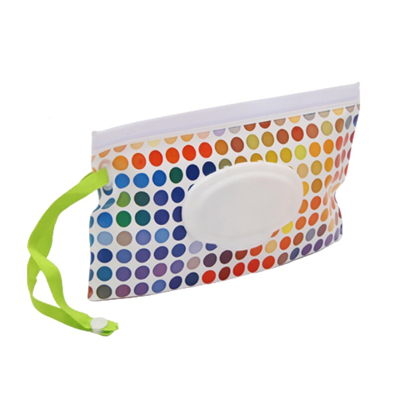 Boîte de lingettes pour bébé, sac de transport de lingettes de nettoyage, bouton-pression rabattable imprimé à la , boîte de rangement de lingettes humides réutilisables: 08