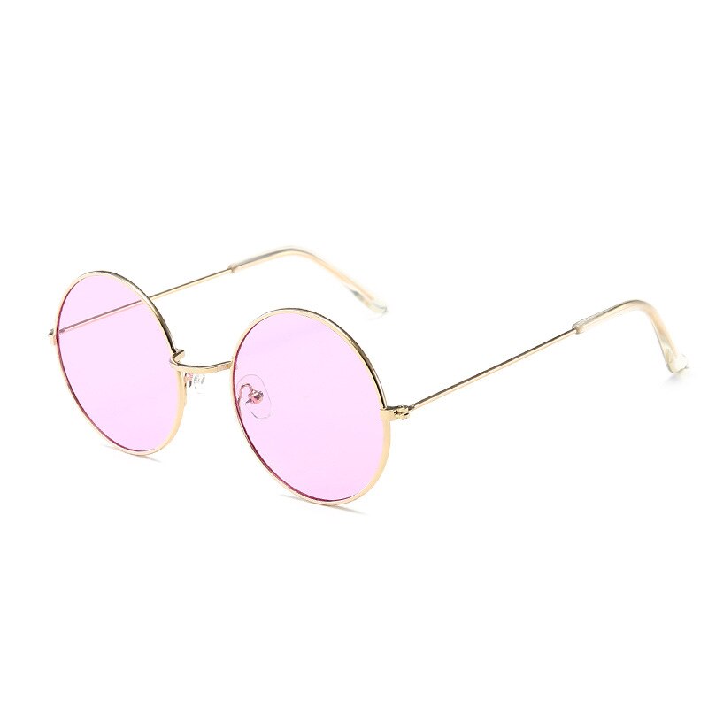 Sunglases Round novelty sunglasses women hip hop style color lenses retro glasses summer travel trend accessories: Purple 