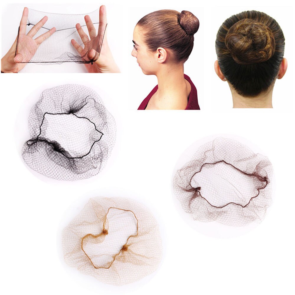Malla de nailon desechable para pelucas, malla Invisible para el pelo, herramienta de peinado para moño, 5mm, 20 pulgadas, 20 piezas