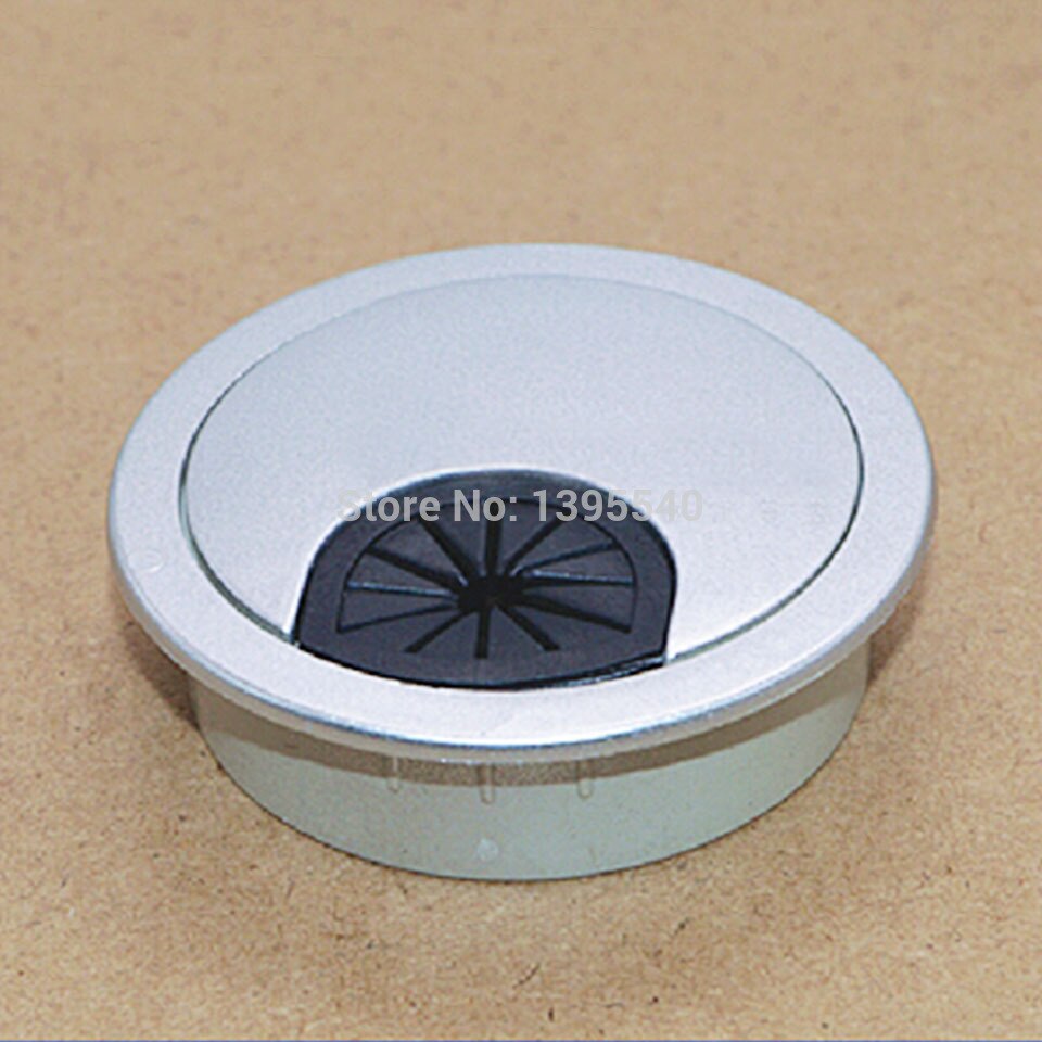 60mm Computer bureau Draad cover Grommet Bureau Tafel Kabel Tidy Outlet Poort Plastic Oppervlak Draad Gat Cover Schakelaar Platen cabine