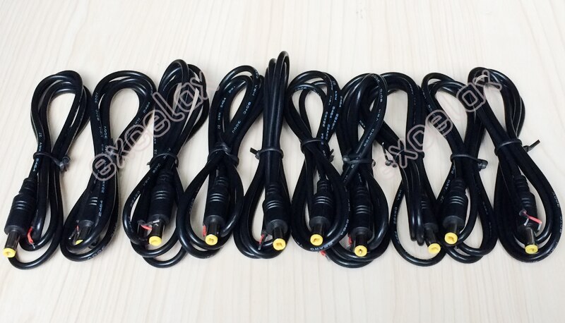 50 teile/los 100cm 5,5x2,1mm DC12V Netzteil Kabel Männlich Jack Stecker Stecker CCTV Sicherheit Kamera 1m 12V DC Energie Blei Zopf