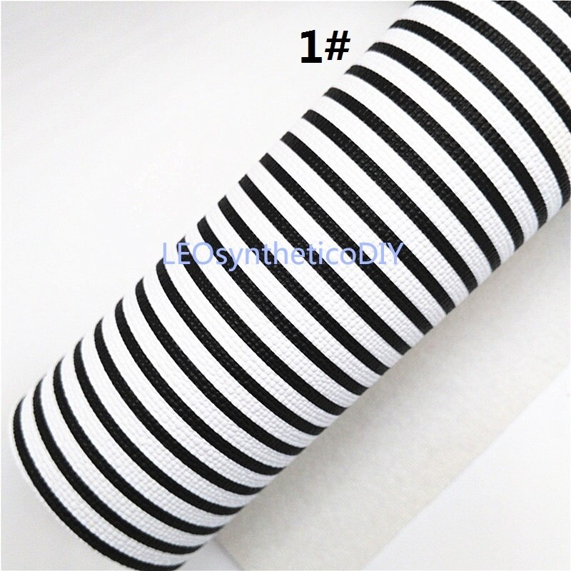 1Pc 21X29CM Strepen Faux Leer Stof, Synthetisch Leer Stof Lakens, Pu Leer Voor Maken Bows Leosyntheticodiy T311
