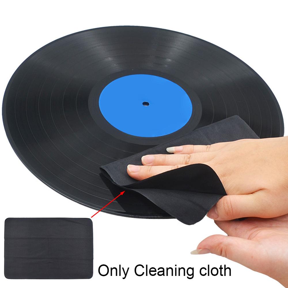 5Pcs Solid Draagbare Cd Microfiber Herbruikbare Beschermende Draaitafels Dust Verwijder Vinyl Anti Statische Schoonmaakdoekje Huis
