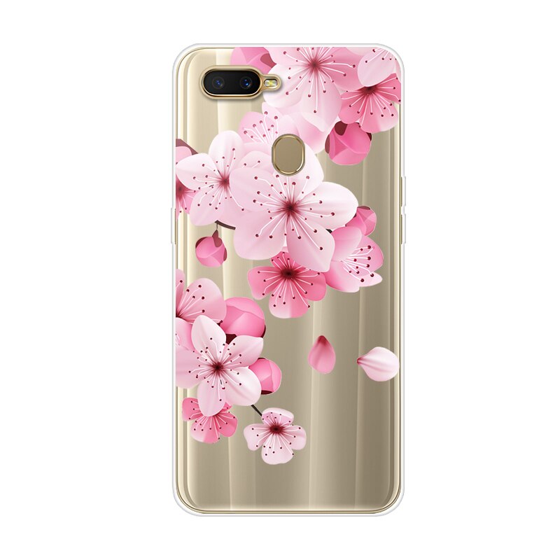 Für OPPO A5S/AX5S Fall Abdeckung 6,2 ''Klar Blume Gedruckt Weiche TPU Phone Cases Für OPPO AX5S EIN 5S Nette Silikon Zurück Abdeckung AX 5S: 24