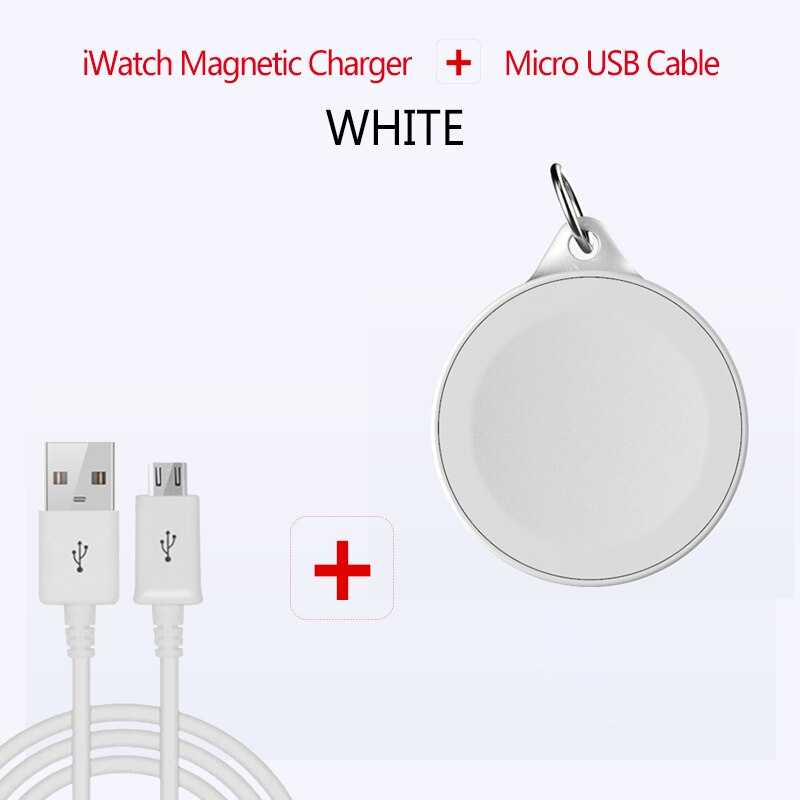 Portatile portachiavi Orologio Caricabatterie Magnetico USB senza fili di Ricarica per Mela iWatch Serie 4 3 2 1 2W senza fili Veloce caricabatterie Cavo: Charge e cavo