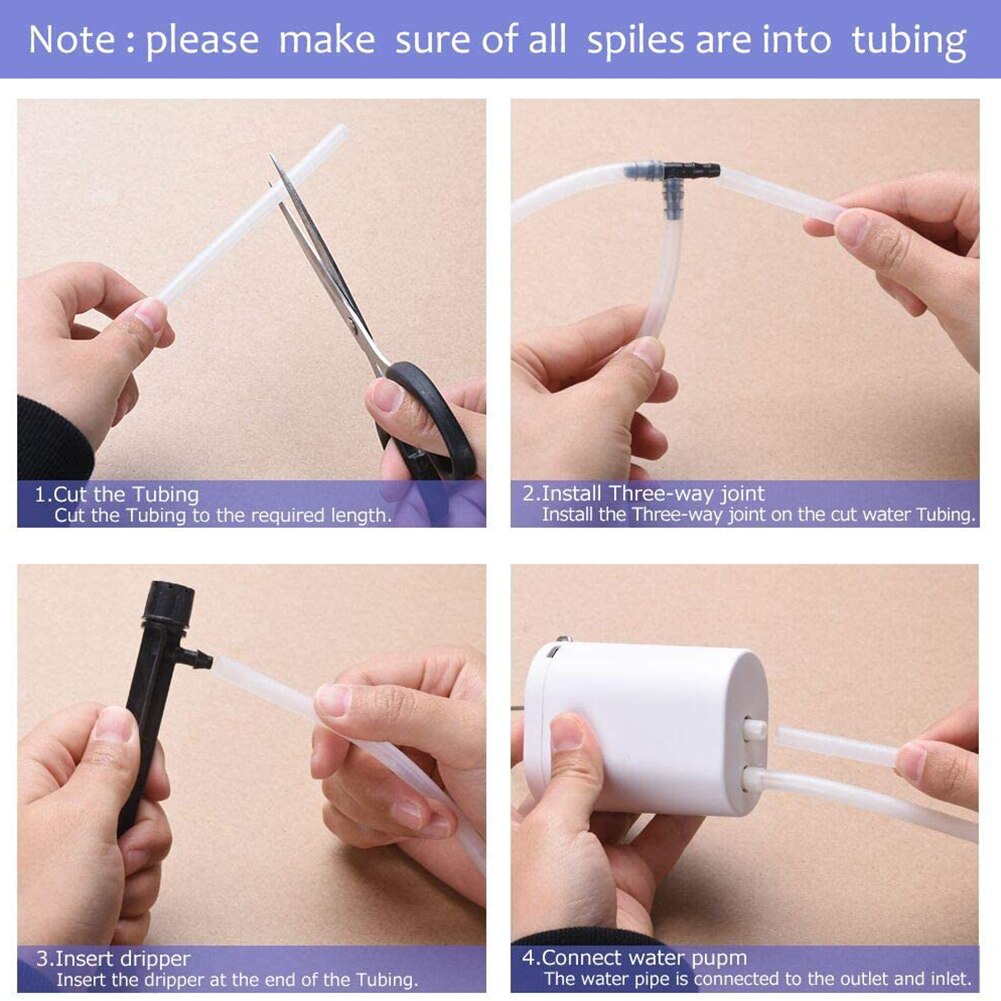 Intelligent hage automatisk vanningspumpe kontroller innendørs planter drypp vanning enhet vannpumpe timer system solenergi