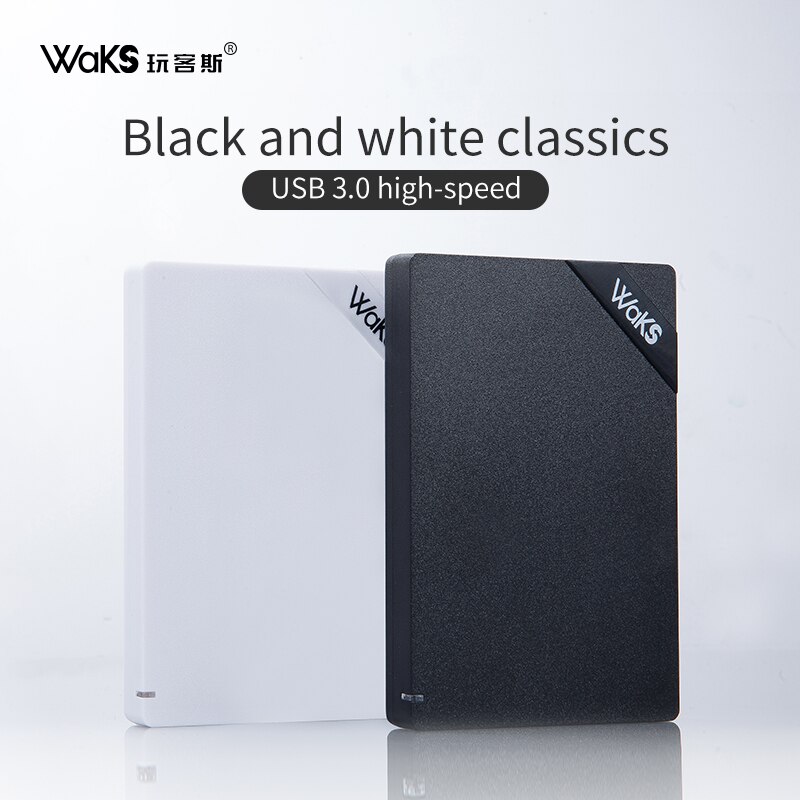 Waks 2.5 "disque dur externe Portable HDD USB 3.0 250GB 500Gb 1 to 1.5 to 2 to dispositif de stockage pour PC Mac ordinateur de bureau Xbox PS4