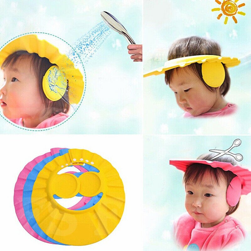Baby produkter baby shower hætter børn vaske hår bad hatte justerbar skjold vandtæt ørebeskyttelse shampoo cap baby shampoo hat
