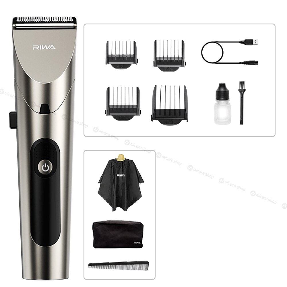 RIWA Electric Hair Clipper For Men Hair Trimmer Machine USB Rechargeable Hair Cutting Beard Machine Washable: Package B