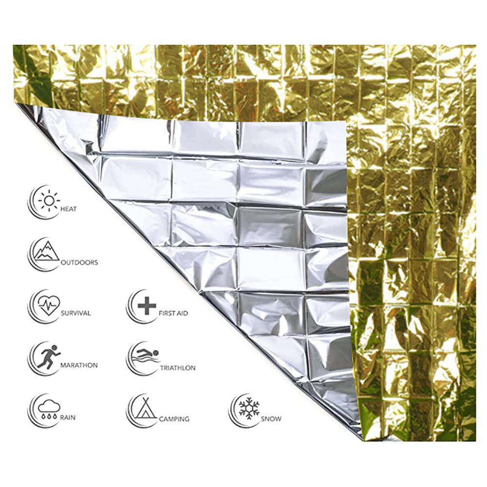 10 PCS Insulation foil pad Premium Emergency Blanket for First Aid Gold Silver Emergency Blanket 210 x160cm Insulation foil pad