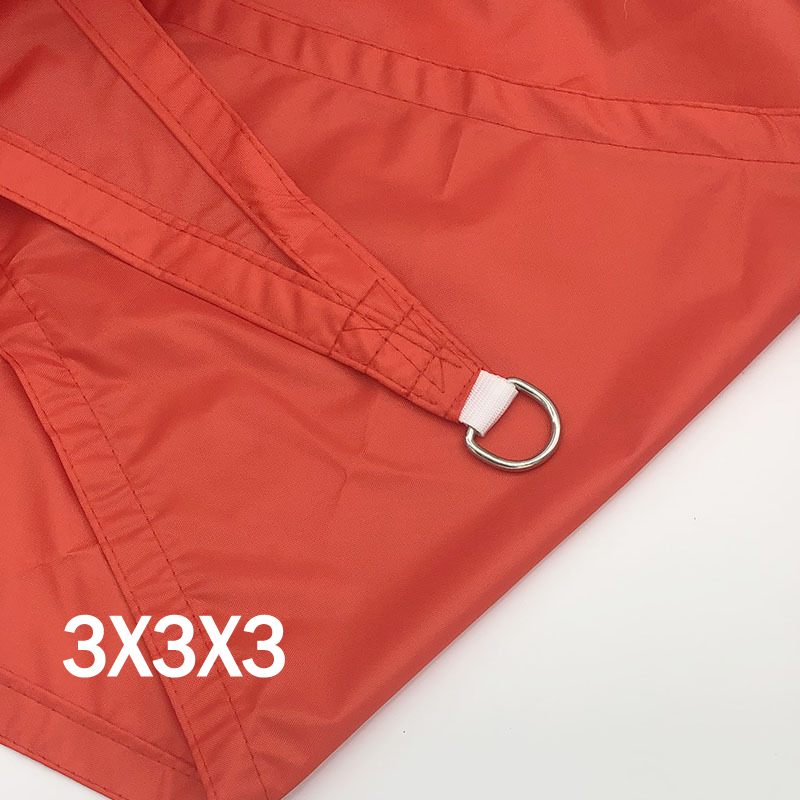 Waterdichte Zon Onderdak Driehoek Zonnescherm Bescherming Outdoor Luifel Tuin Patio Zwembad Zeil Luifel Camping Schaduw Stofkap: Red  3x3x3m