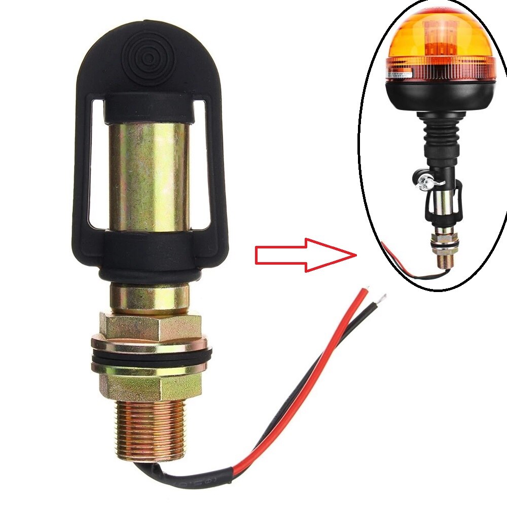 Rotating Flashing Amber Beacon Flexible DIN Pole Tractor Mount Mounting Light Bracket Light Accessories