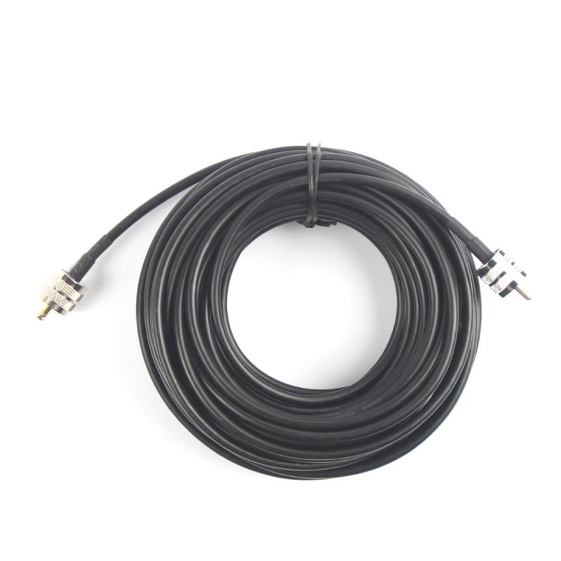 15M RG58/U Coaxkabel Radio Antenne Kabel Uhf PL-259 Connector Adapter 50Ω Verlies Twee-weg Radio voor Station Ham Radio Cb Amateur
