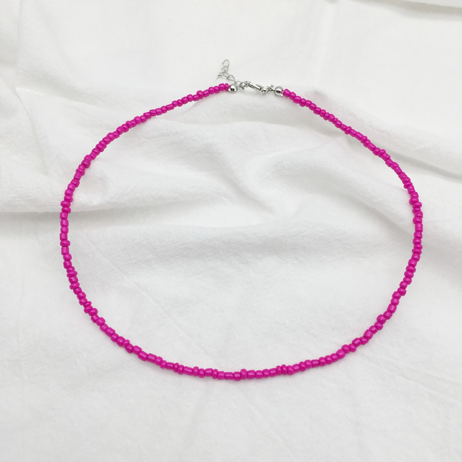 Choker damski 2021 moda 3 mm koraliki Bohemia Beach krótki naszyjnik dla urody kobiety dziewczyny hurtownia naszyjnik: 7