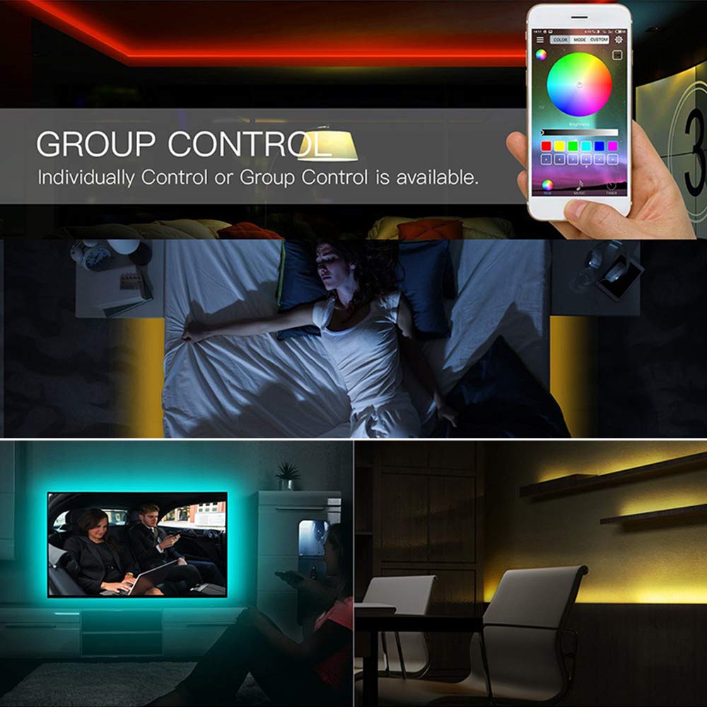 24V DC 12V RGB Led controlador APP Bluetooth 4,0 RGB controlador de música para tira de luz Led 5050 4 pin Mini controlador RGB 5V 24V